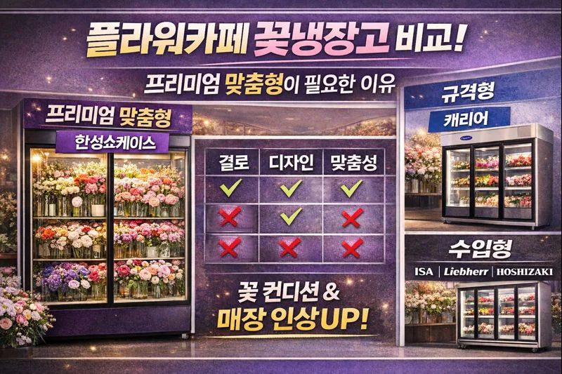 플라워카페 꽃냉장고 비교! 프리미엄 맞춤형이 필요한 이유
