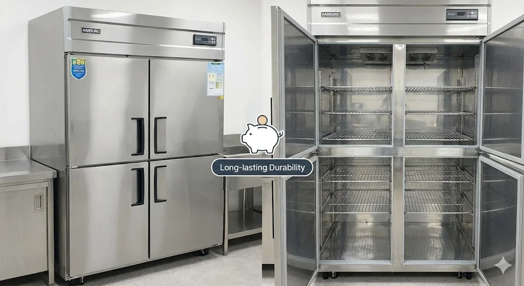 오랜 시간 사용해도 변함없는 광택과 내구성을 자랑하는 한성쇼케이스 장비