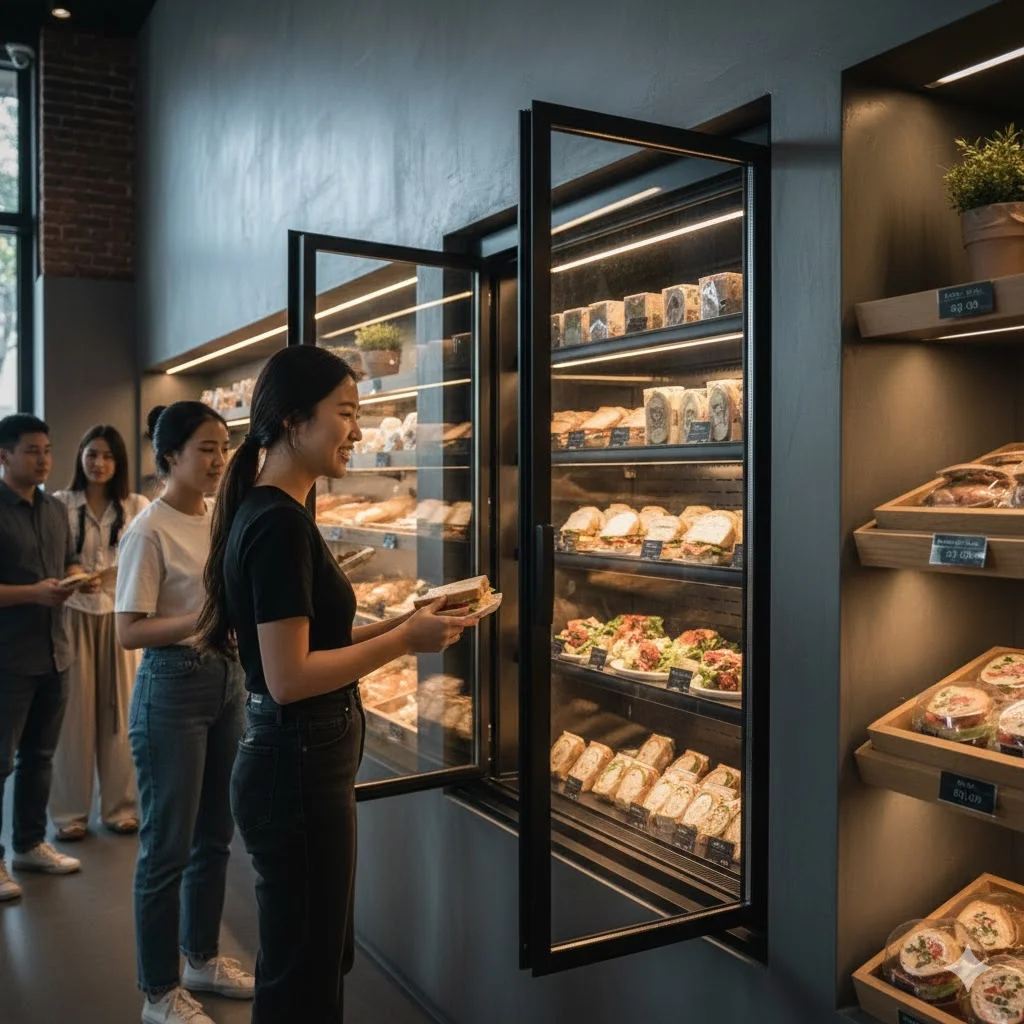 고객이 직접 사용하기 편리한 앞문형쇼케이스는 구매 결정력을 높이는 가장 확실한 방법입니다