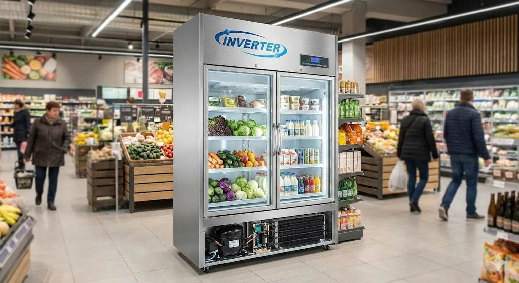 쇼케이스 저소음 냉장고 설치 위치에 따라 열 배출이 달라지는 매장 배치 사례