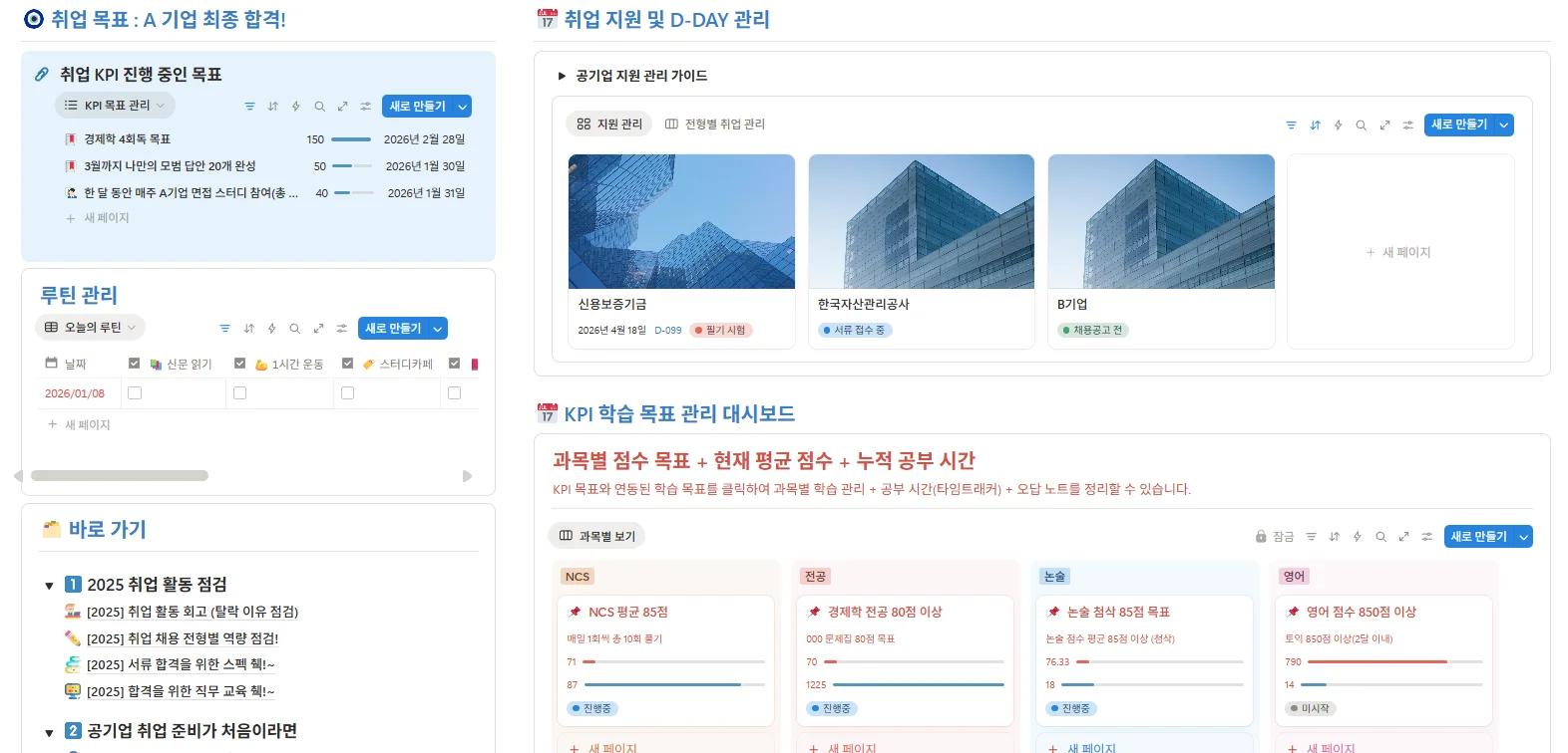 "잡로드 취업 플래너"