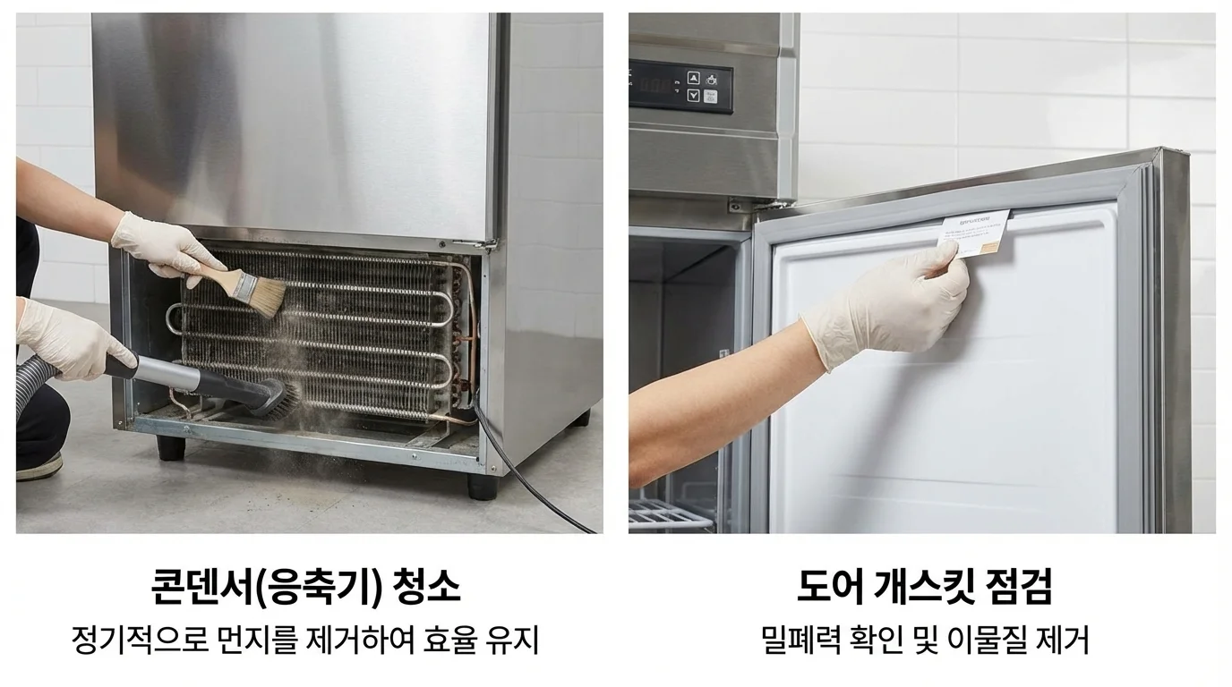 쇼케이스 수명을 늘리는 라디에이터 청소 및 도어 패킹 점검 방법 가이드