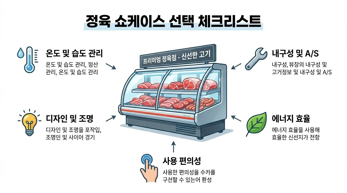 정육 쇼케이스 선택 기준 체크리스트