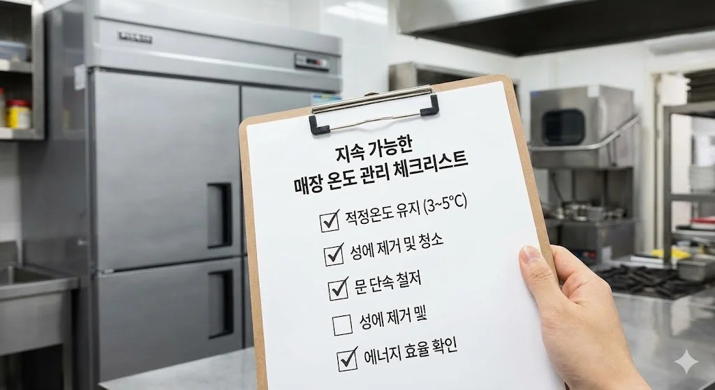 매일매일 체크리스트를 통해 냉장고 온도를 관리