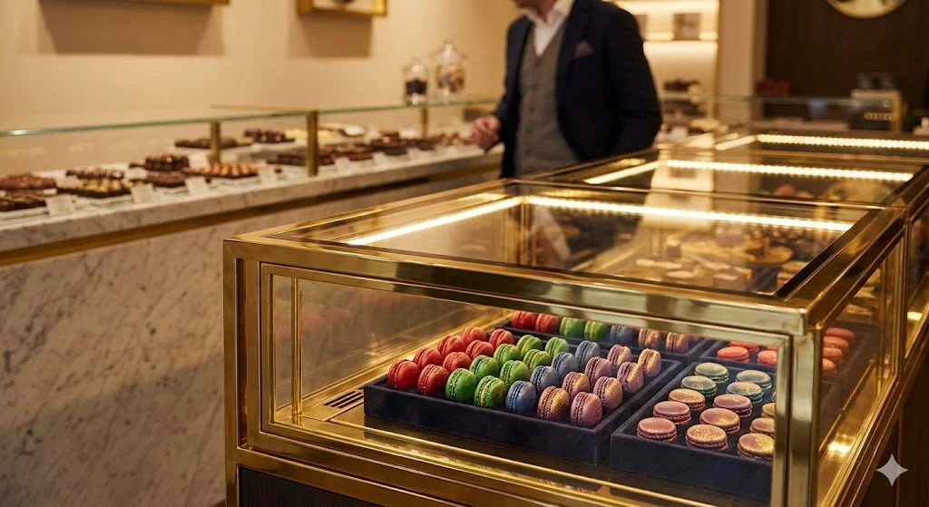 보석함 스타일로 특수 제작된 명품 매장용 업소용냉동고