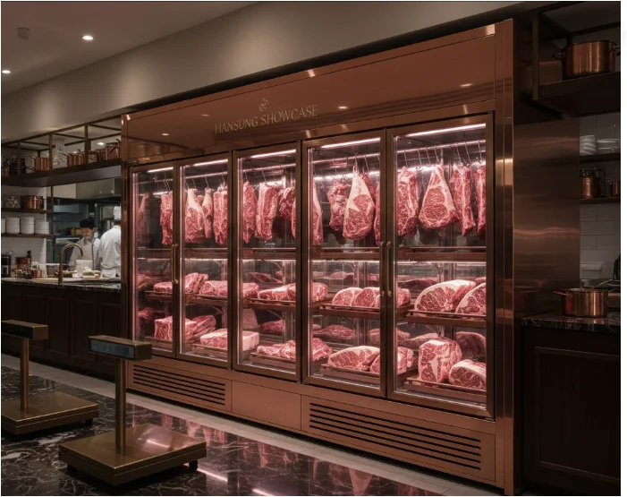 하이엔드 정육점의 메인 고기 쇼케이스