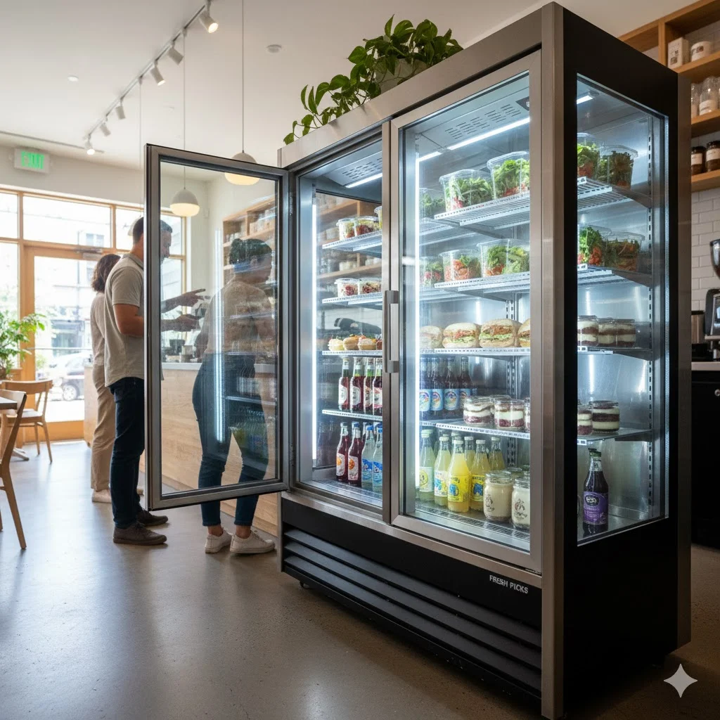 매장 인테리어와 조화를 이루는 프리미엄 진열 냉장고 설치 사례