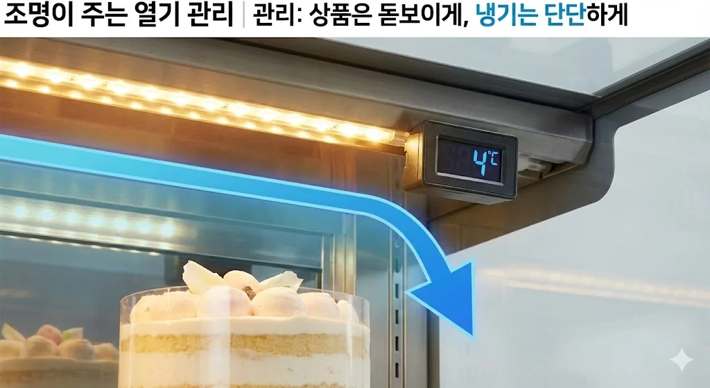 프리미엄 디스플레이냉장고는 조명의 열기를 효과적으로 차단하고 냉기를 유지하는 기술을 통해 상품의 신선도와 전기료 절감까지 고려합니다.