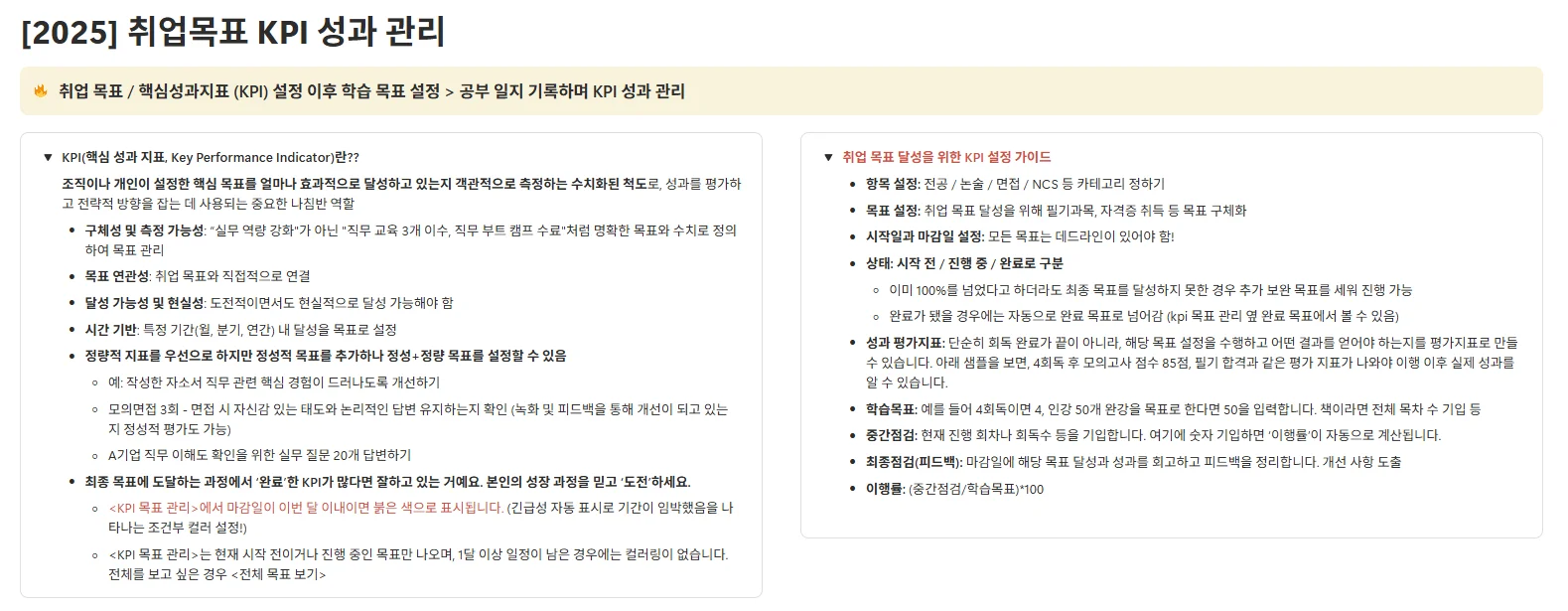 "잡로드 취업 플래너 KPI 대시보드"