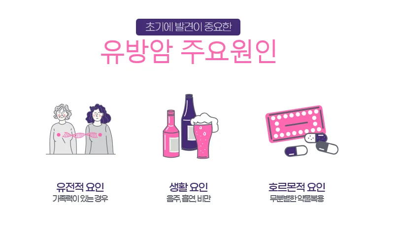 암요양병원찾기 | 유방암 주요원인