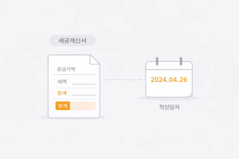 세금계산서 작성일자