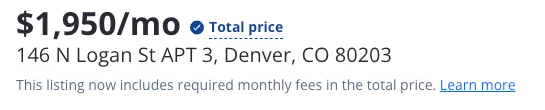 Zillow rolled out a new "Total Price" badge for listings in Massachusetts, Connecticut and Colorado. 