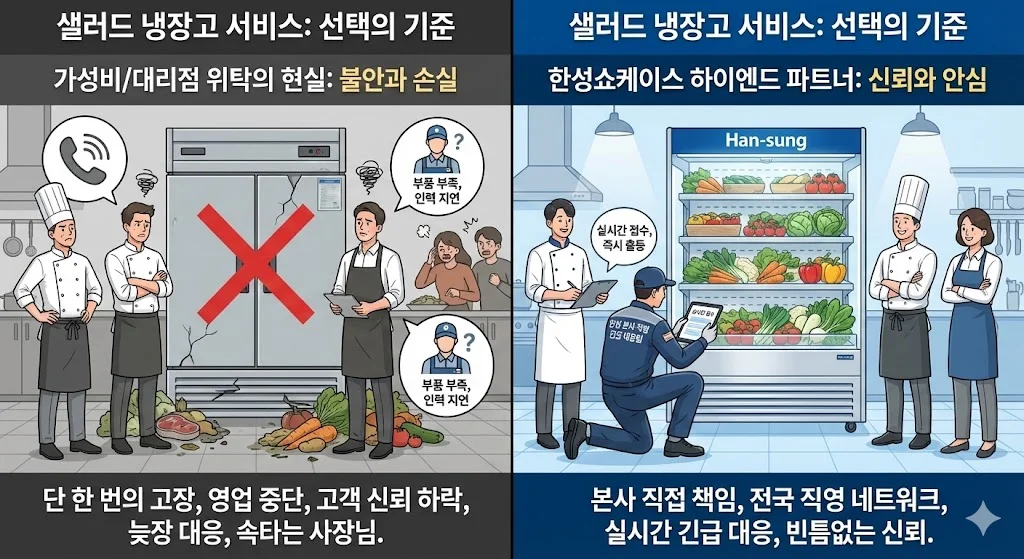샐러드냉장고
