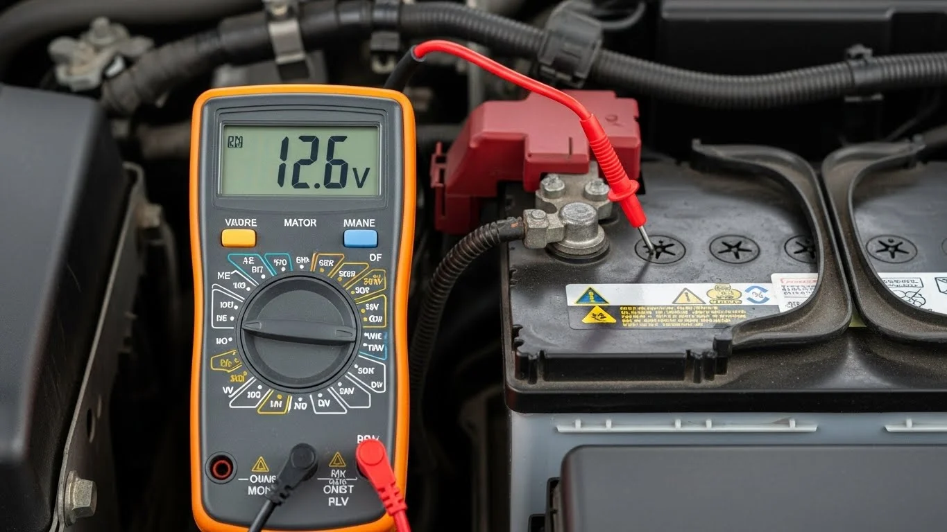 자동차 배터리 전압 체크 숫자