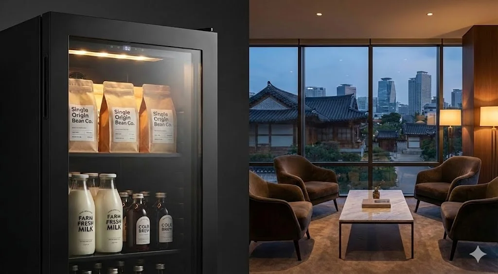 럭셔리한 인테리어와 조화를 이루는 하이엔드 커피냉장고