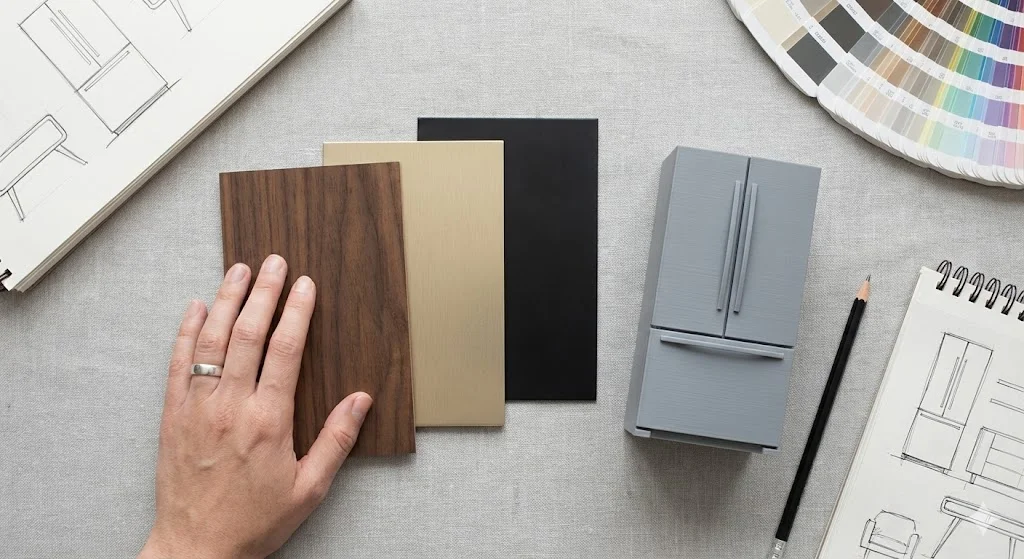 1등급업소용냉장고 커스텀을 위한 고급 내장재 샘플들