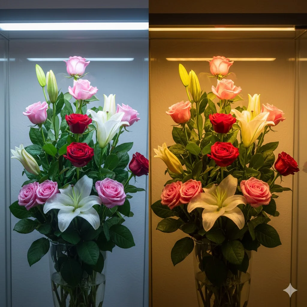 꽃을 예술 작품으로 바꾸는 한성만의 하이엔드 라이팅 솔루션.