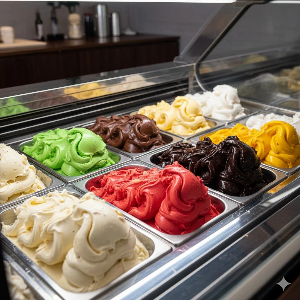 젤라또를 시각적인 예술로 승화시키는 한성만의 전용 라이팅 솔루션.