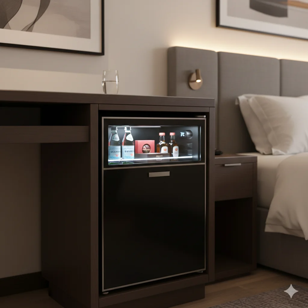 모텔 객실 냉장고 