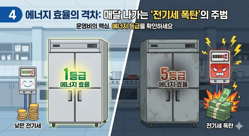 냉장고 에너지 등급별 전기세 차이 비교 분석