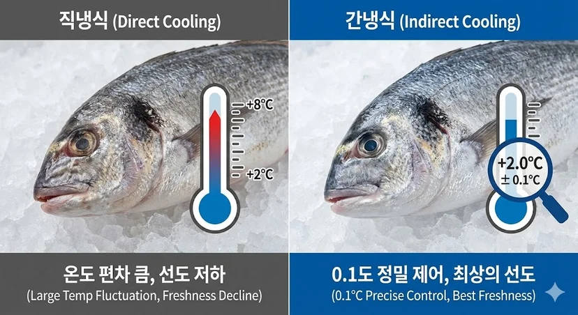온도 편차를 줄여 식재료 선도를 유지하는 기술