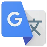 Official Google Translate app logo, a essential travel tool for real-time camera and text translation for international tourists visiting South Korea.