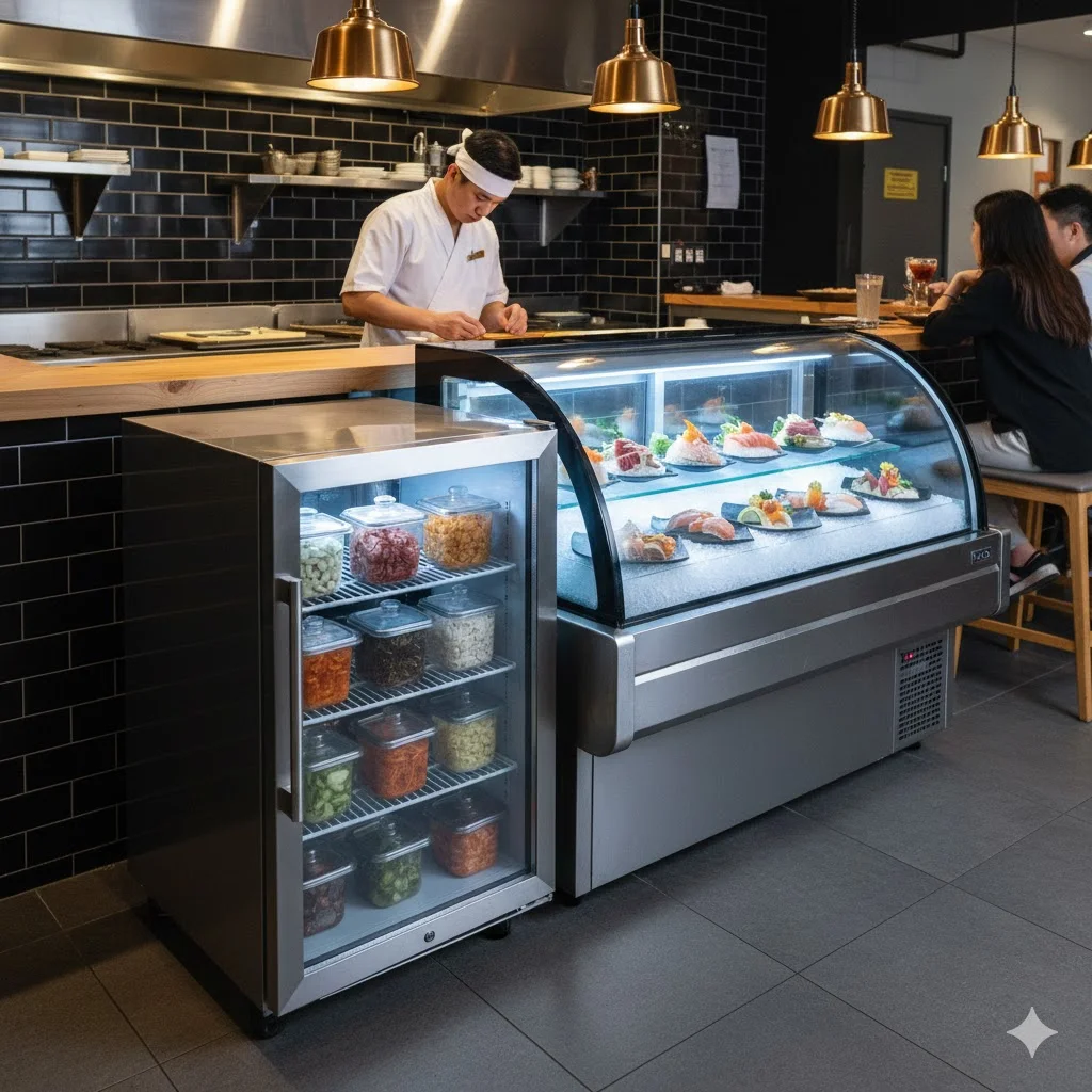 미니반찬냉장고 vs 반찬 쇼케이스 차이 진열용 보관용 비교