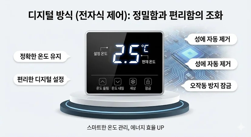 고정밀 온도 유지와 편의성을 갖춘 전자식 제어 패널