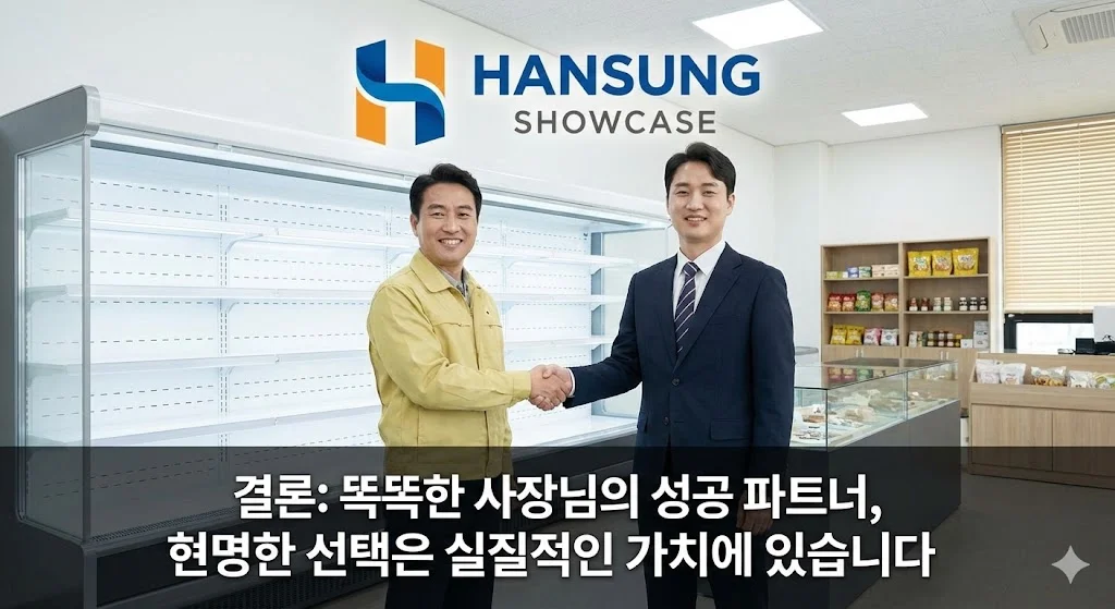 한성쇼케이스를 선택하여 성공적인 비즈니스를 운영하는 사장님과 담당자의 모습