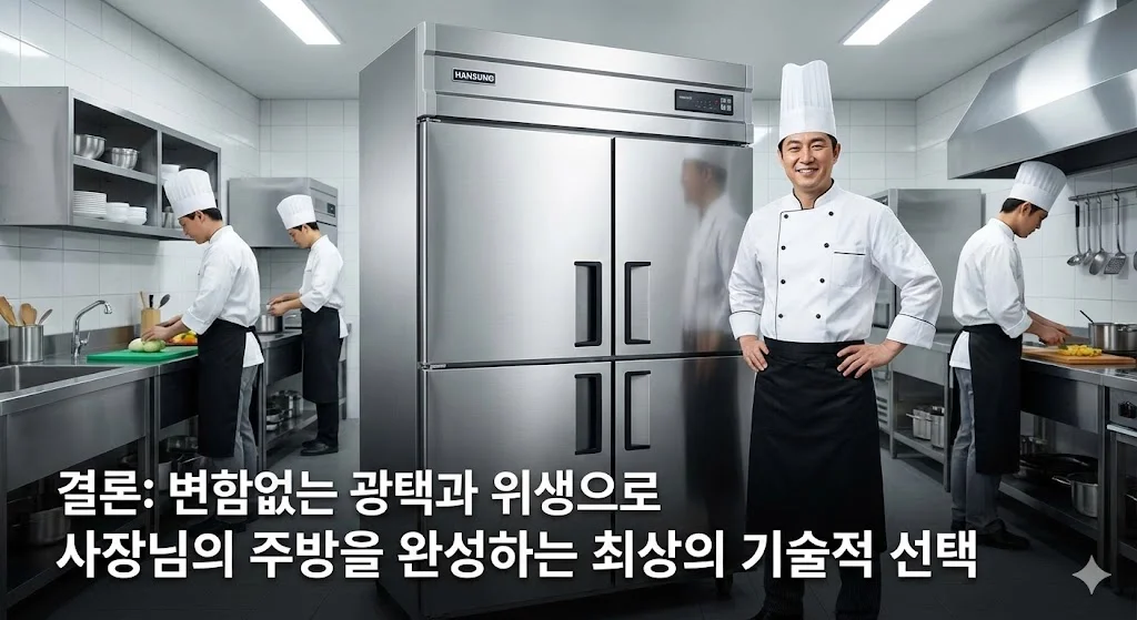 변함없는 광택과 위생으로 사장님의 주방을 완성하는 최상의 기술적 선택