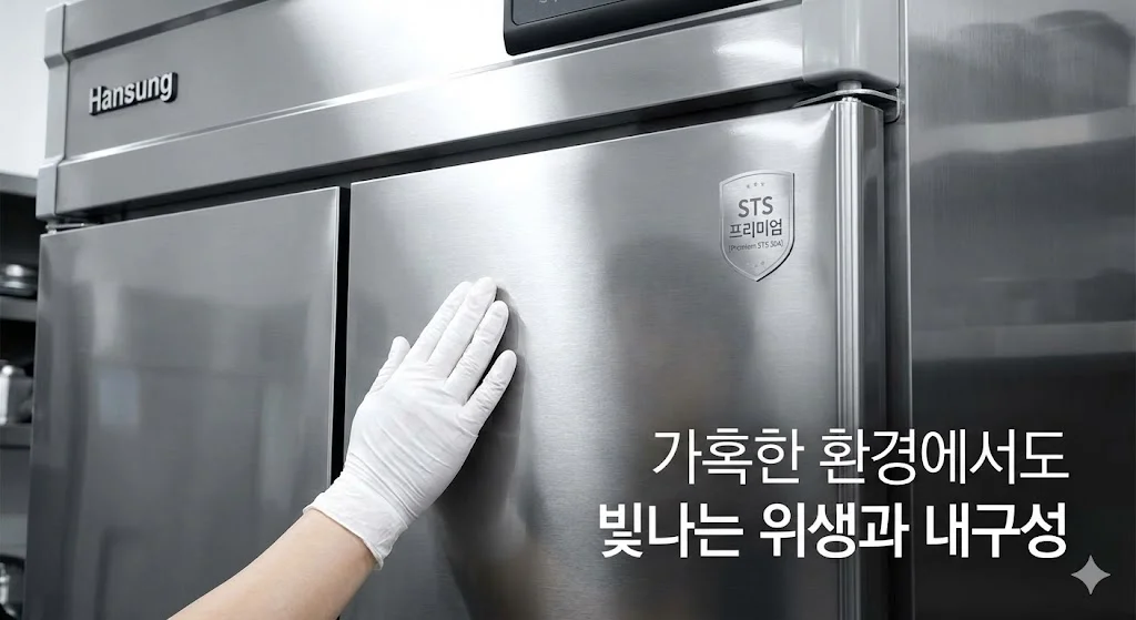 프리미엄 스테인리스(STS 304) 소재: 가혹한 환경에서도 빛나는 위생과 내구성