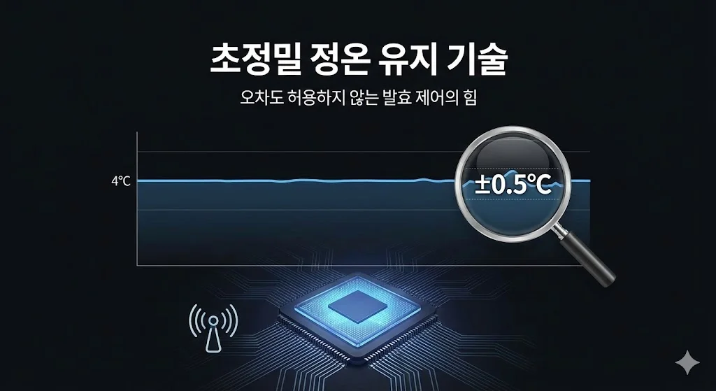 초정밀 정온 유지 기술: ±0.5°C의 오차도 허용하지 않는 발효 제어의 힘