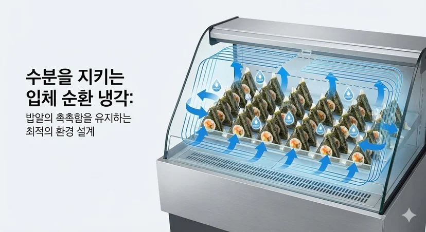 수분을 지키는 입체 순환 냉각 시스템 작동 원리 그래픽