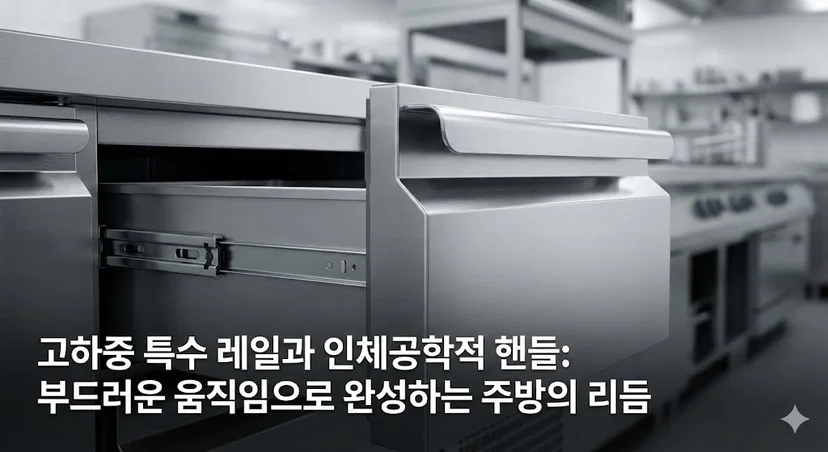 부드러운 움직임을 구현하는 고하중 특수 레일과 인체공학적 핸들 확대 컷