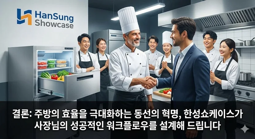 한성쇼케이스와 함께 완성하는 효율적인 주방 워크플로우와 파트너십