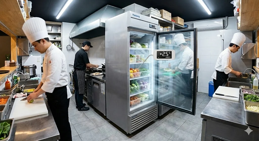 한성의 초정밀 정온 유지 기술은 ±0.5도의 미세한 온도 변화까지 감지하고 제어하여, 식재료의 맛과 영양을 최상의 상태로 보존합니다