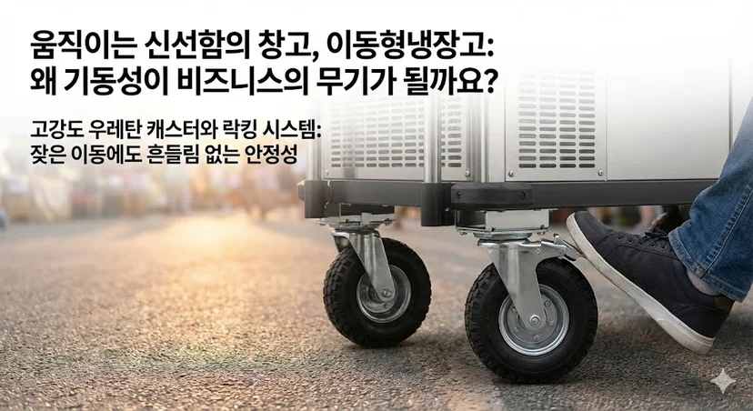 고강도 우레탄 캐스터와 락킹 시스템