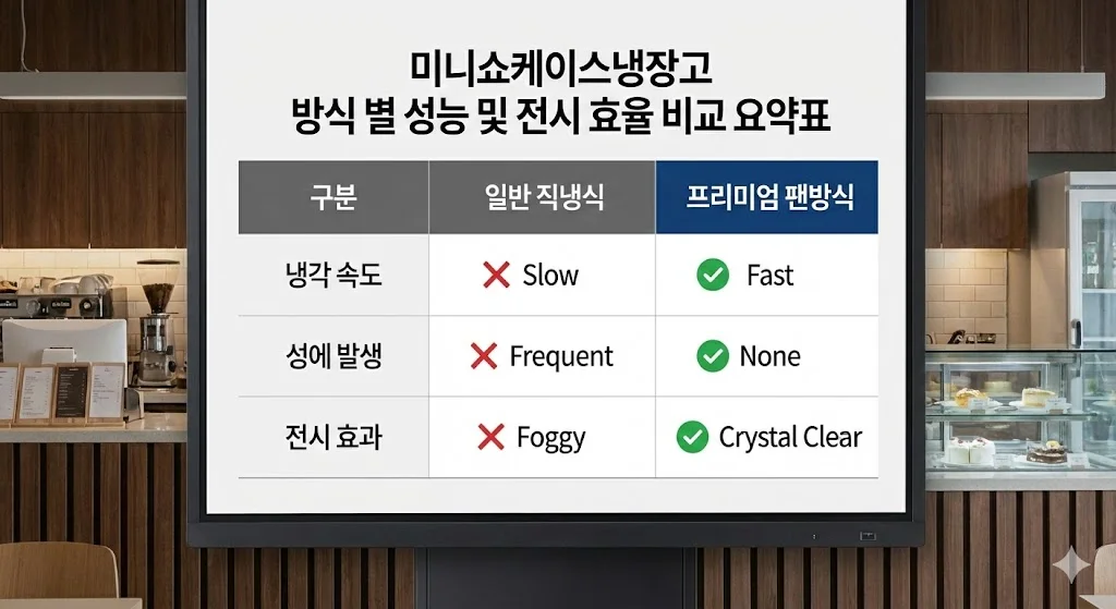 미니쇼케이스냉장고 비교표