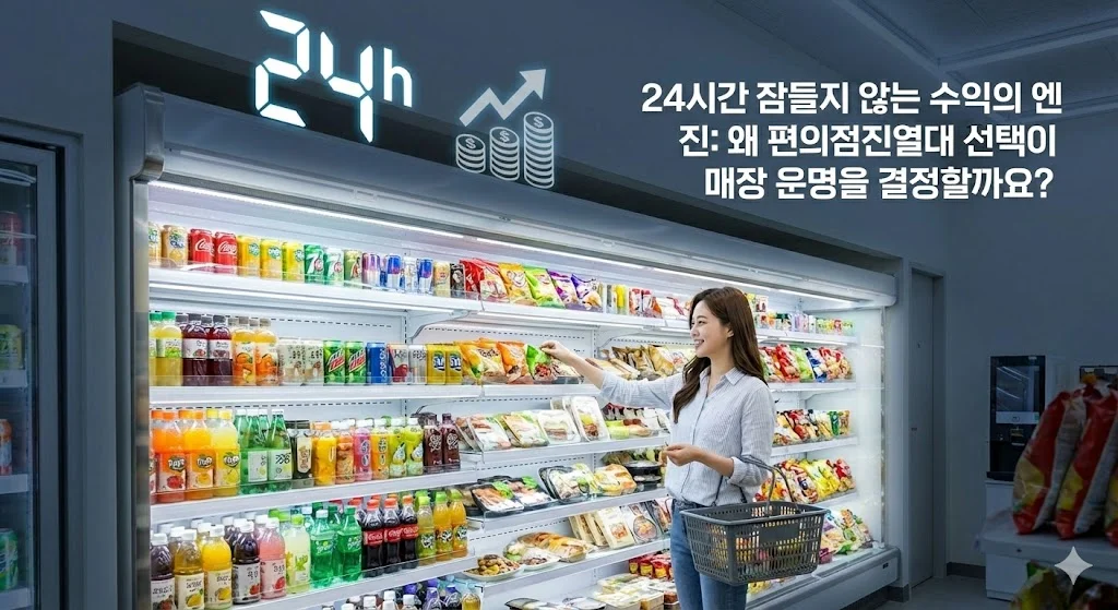 24시간 내내 멈추지 않고 작동하며 매장의 매출을 책임지는 든든한 수익 창출 엔진으로서의 역할을 시각적으로 표현했습니다.