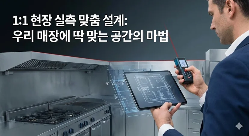 1:1 현장 실측 맞춤 설계 모습