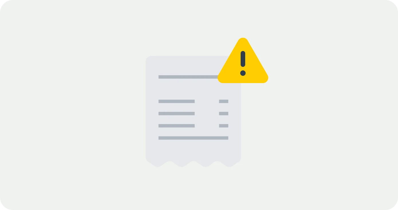 네이버 구매 시 적격 증빙 누락 가능성을 경고하는 영수증 아이콘