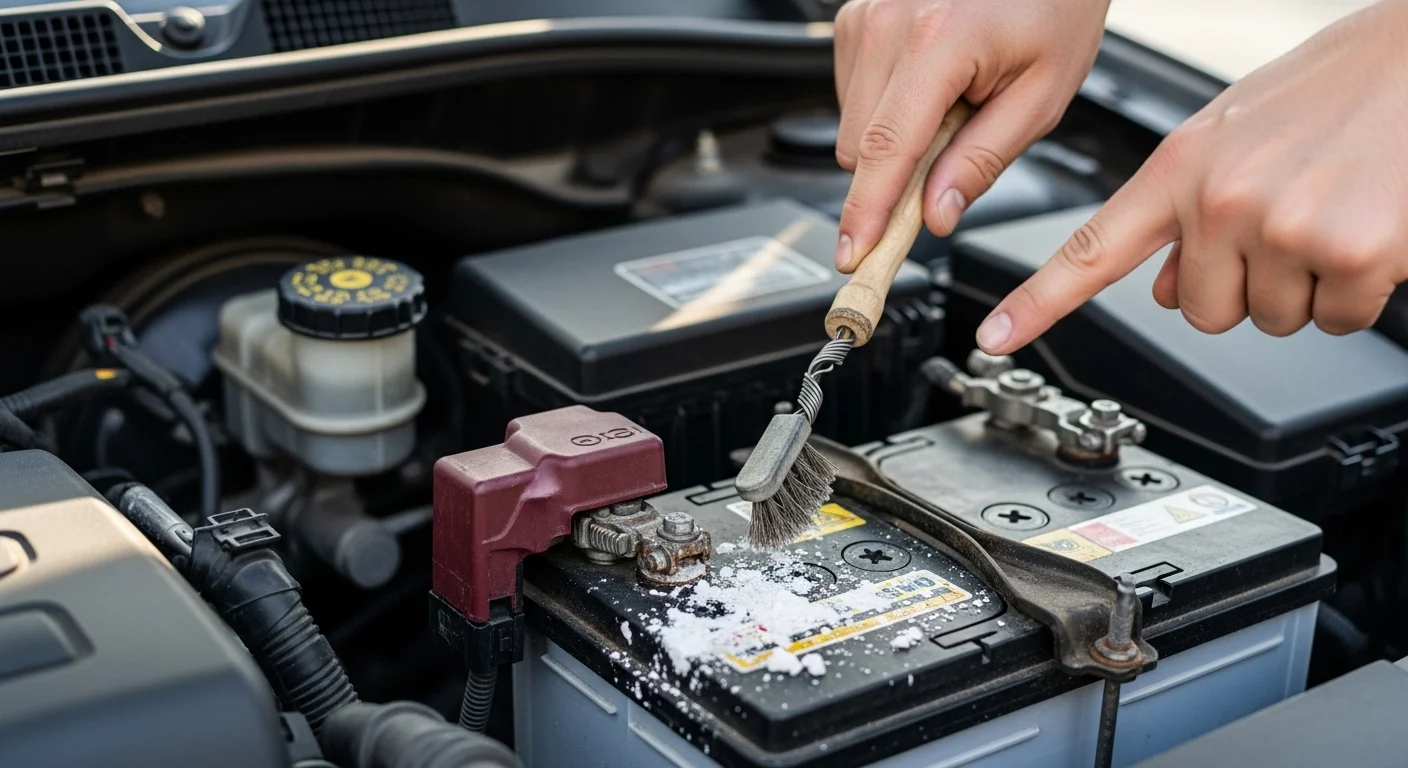 단자 주변 하얀 가루·녹 확인 후 청소