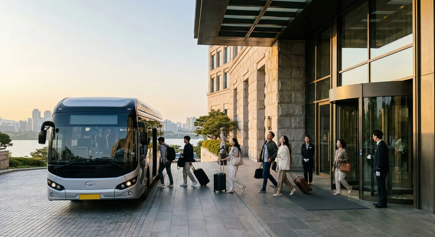 호텔 셔틀버스 운영, 실시간 위치 안내,모블,mobble