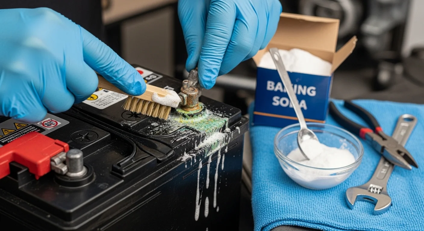 자동차 배터리 단자 청소