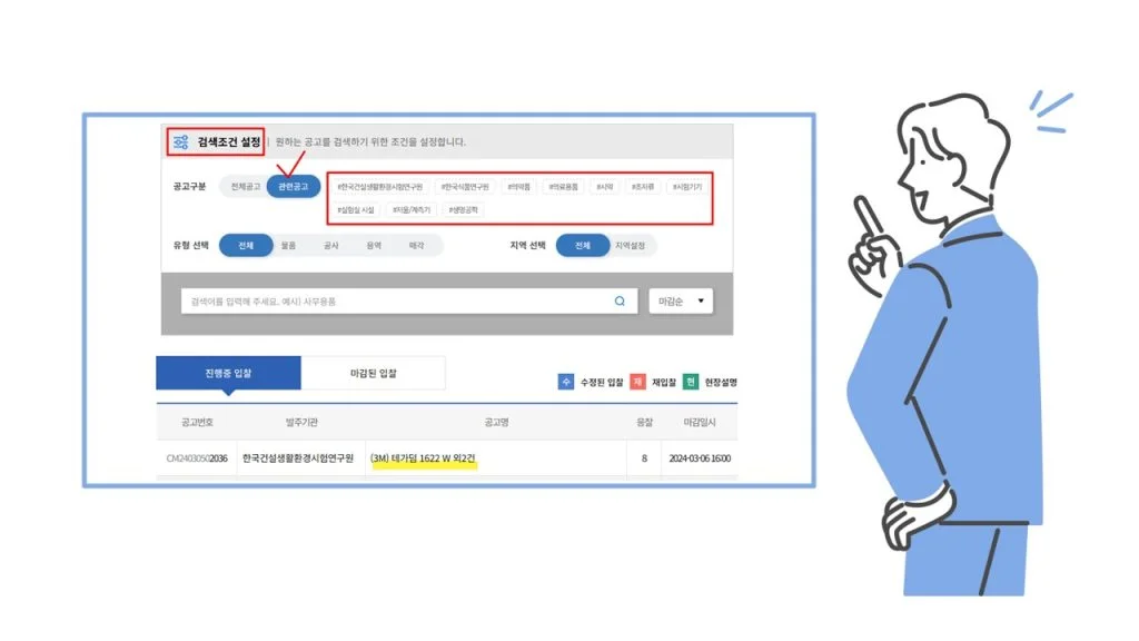 과거의 공고들을 찾아보며 답을 찾는 씨마켓 직원