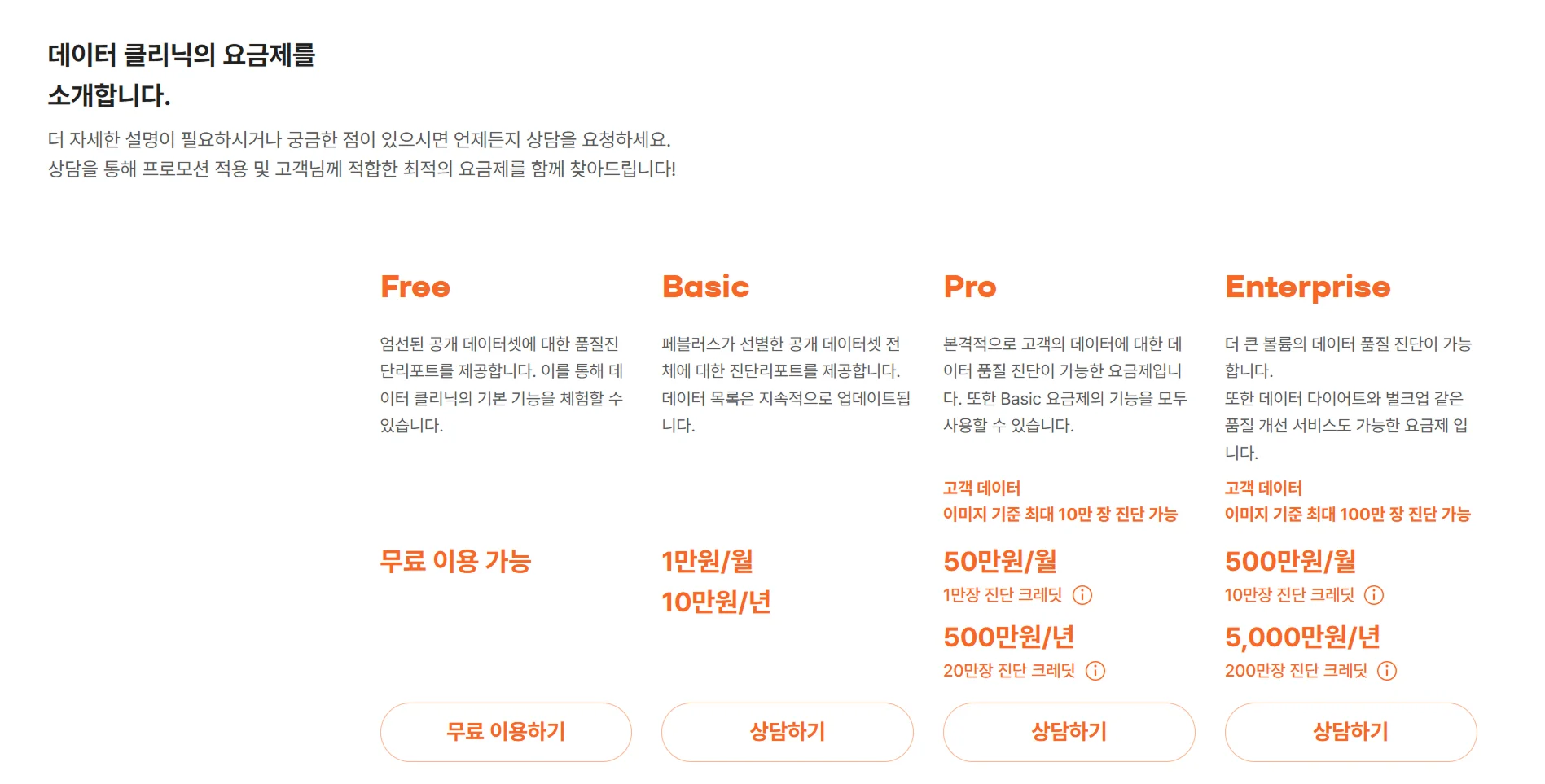 데이터 클리닉 요금제