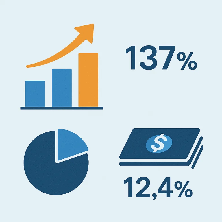 씨마켓 맞춤형 도입을 통한 효율성 지표, 거래 업체 다양성은 1년 이내 137%, 구매 예정금액 대비 약 12.4%의 예산을 절감