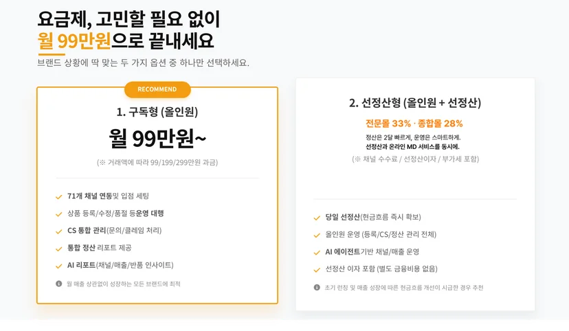 브랜드집 요금제