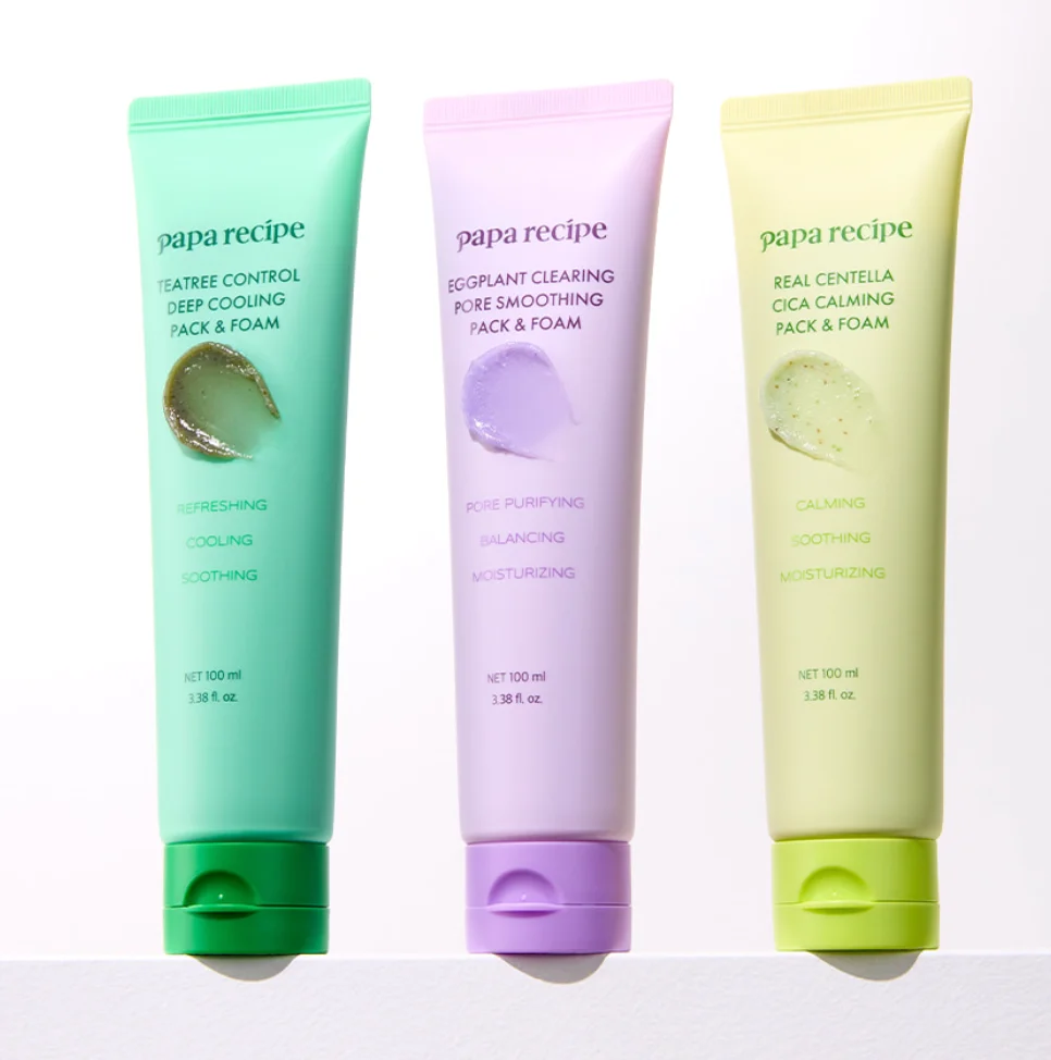Papa Recipe skincare product: Pack & Foam