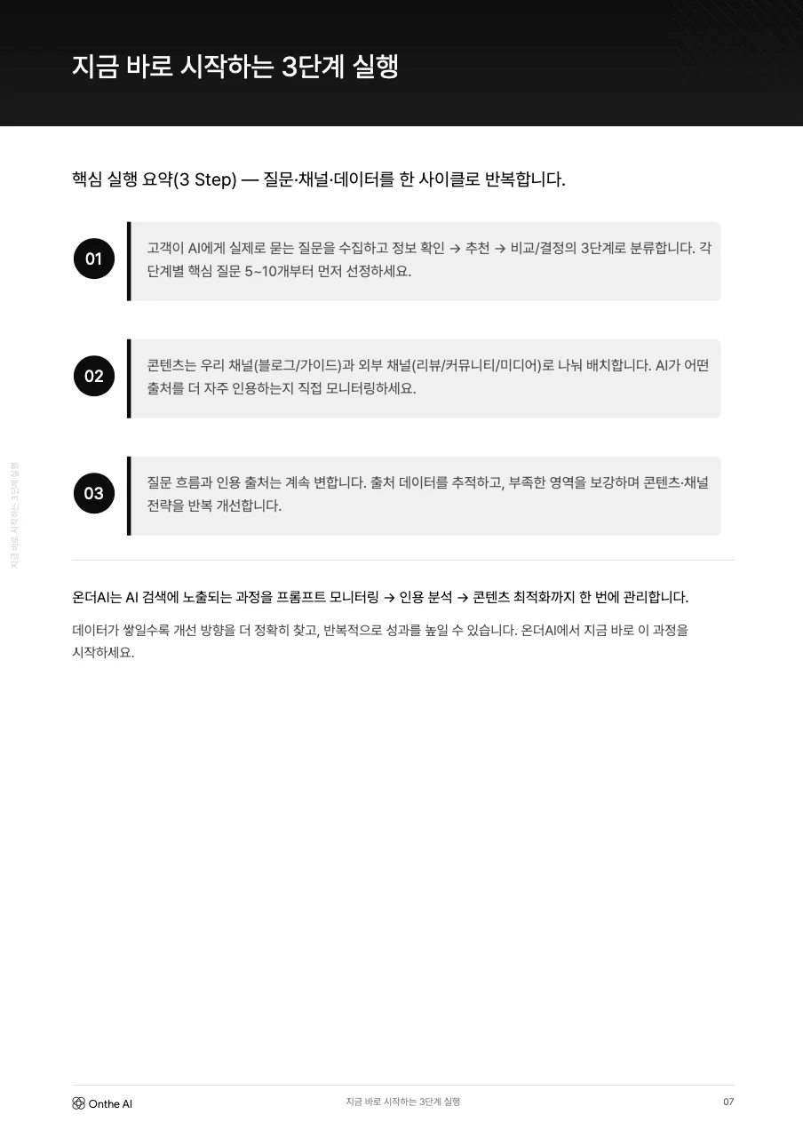 지금 바로 시작하는 3단계 실행 방법